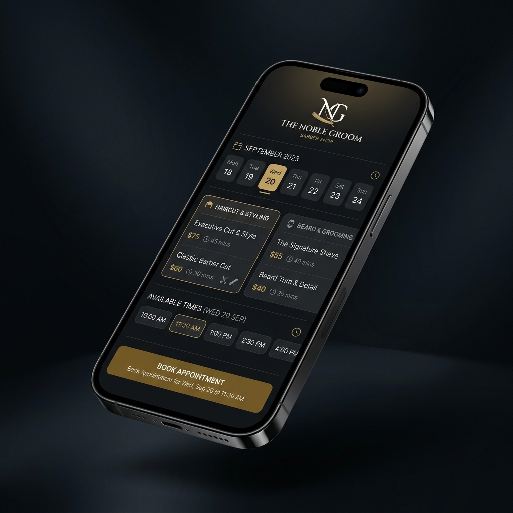 Barbershop App Mockup